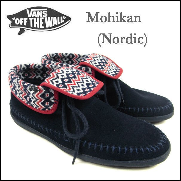 NEW VANS AUTHENTIC MOHIKAN NORDIC BLUE SHOES WOMENS SZ 5 SURF SIDERS MOCCASINS