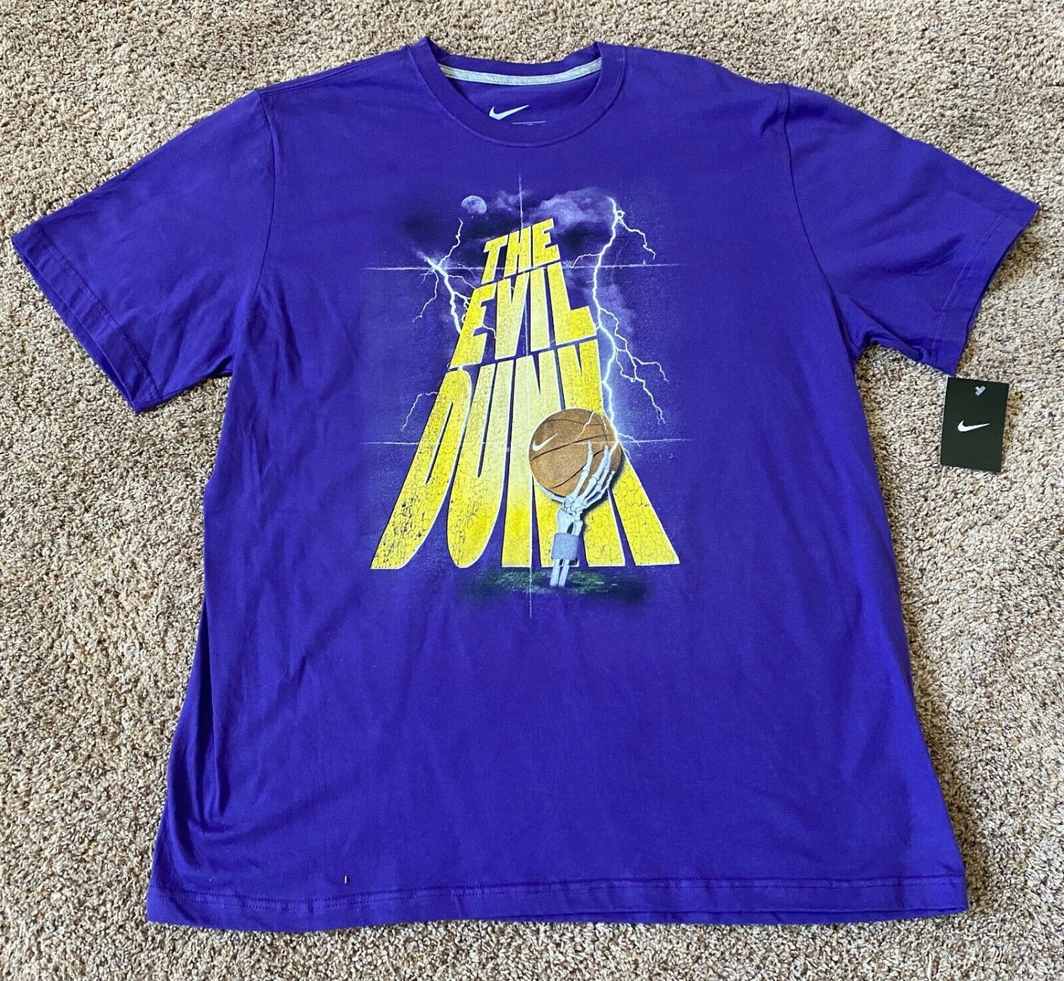 NIKE THE EVIL DUNK XXL REGULAR FIT PURPLE LAKERS COLORS KOBE 641610 566 NEW NWT