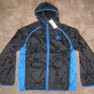 MENS MEDUM M DC ShoeS WIND BREAKER Full zip Casual HOODED Jacket BLACK BLUE