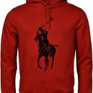 POLO RALPH LAUREN Men's BIG Pony GRAPHIC Double Knit TECH Hoodie NEW RED L