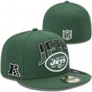 NEW YORK JETS HAT NEW ERA 59/FIFTY FLAT BILL 7 3/4 CAP FOOTBALL NFL DRAFT FITTED