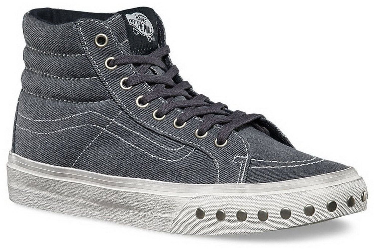 VANS SK8 HI SLIM OVERWASHED BLUE GRAPHITE MENS 6 NEW NIB WOMENS 7.5 SKATE SHOES
