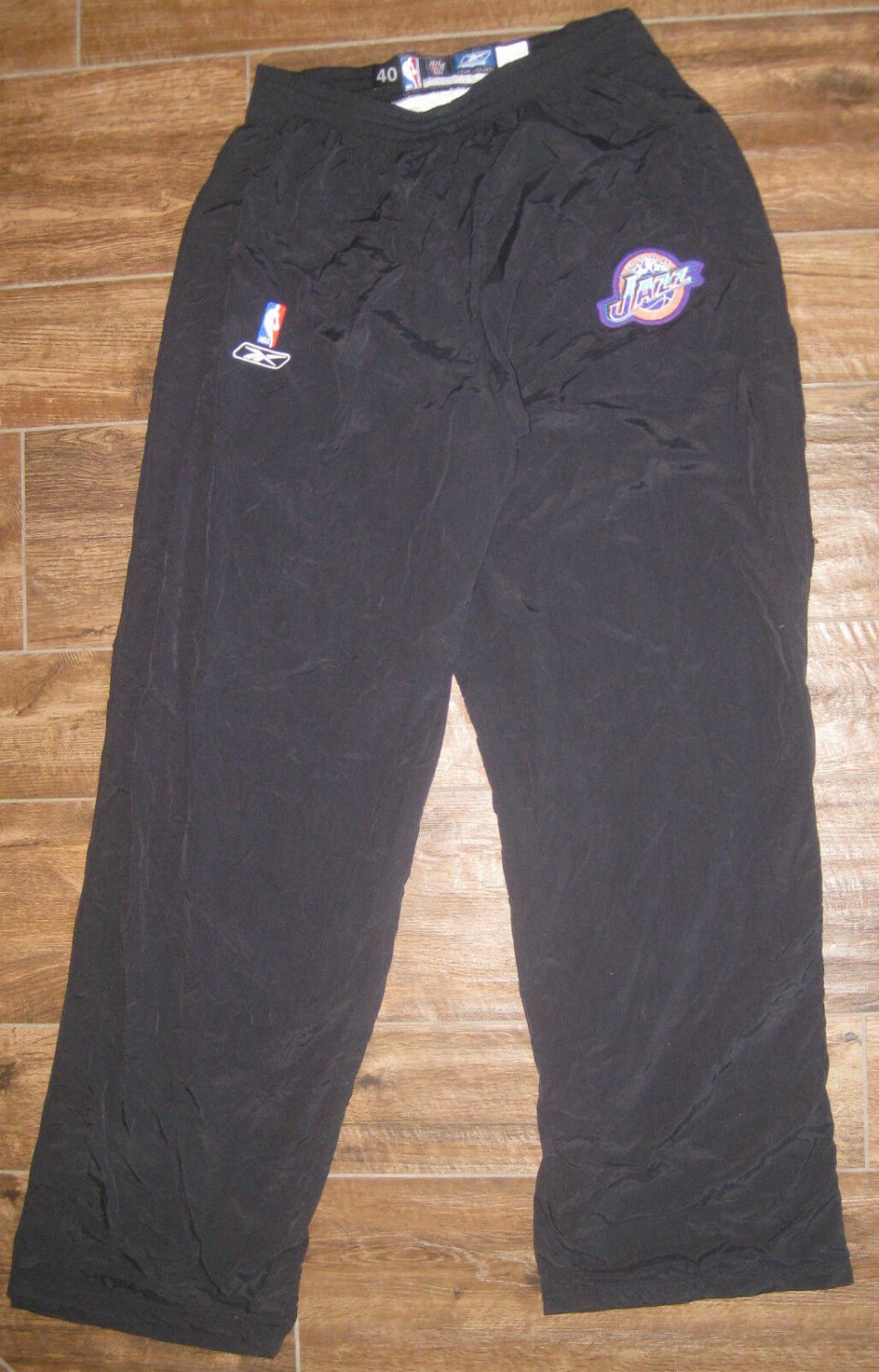 NBA REEBOK UTAH JAZZ GAME WORN USED BREAKAWAY PANTS SZ W 40" 38" IN JERSEY BLANK