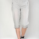 NIKE TRAINING SPORTS CASUAL CAPRI PANTS 413989 LADIES WOMEN GRAY L LG CHINA NSW