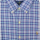 Polo Ralph Lauren Men's Slim-Fit Oxford Button Down Shirt BLUE CHECKERED S XL