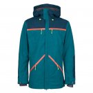New O'Neill Men's Quest Snowboarding Jacket Green Blue M 550004C Medium