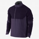 NIKE DRI FIT SPHERE RUNNING 1/2 ZIP MENS TRACK JACKET M MD PURPLE THERMAL 519785