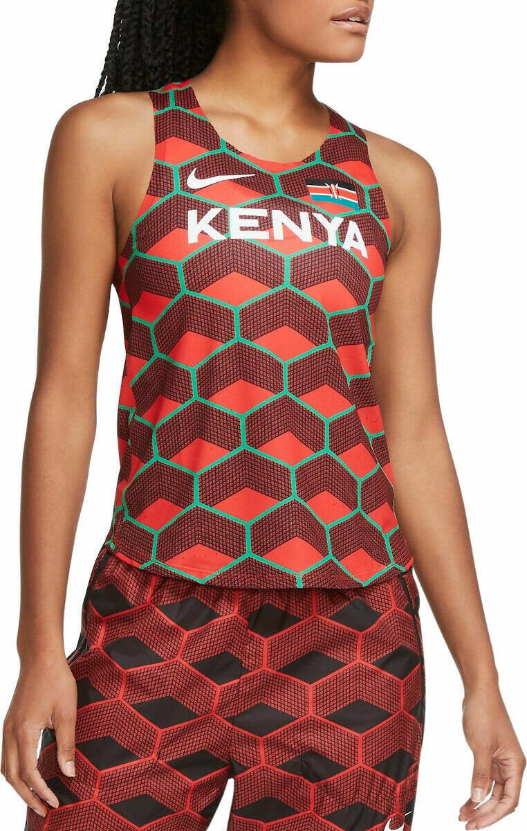Nike Dri-FIT ADV Team Kenya AeroSwift Size Large Running Singlet CV0381-673 $80