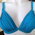 2BAMBOO BIKINI SWIMSUIT SWIM SUIT AQUA TURQUOISE PAD TOP  32/34 B C $73 BAMBOO