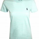 RALPH LAUREN Sport Women's Lightweight Crew-Neck T-Shirt PARKAEET WHITE NAVY S