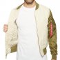 ALPHA INDUSTRIES L-2B Dragonfly Blood Chit Rev Jacket White/Green XS S M $150
