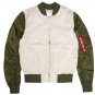 ALPHA INDUSTRIES L-2B Dragonfly Blood Chit Rev Jacket White/Green XS S M $150