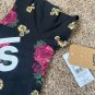 Vans New BOTANIC FLORAL LEOTARD Bodysuit SHORT SLEEVE Women's Size XS SCOOP NECK