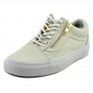 VANS OLD SKOOL ZIP LEATHER TRUE WHITE GOLD 3.5 MENS NEW NIB WOMENS 5