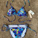 NEW Bikini Swim Suit Nanette Lepore BIKINI $133 NL1NR14  Lace Side L LARGE NWT