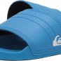 Quiksilver Men's Rivi Slide Open Toe Sandals BLUE WHITE SIZE 13 14 BEACH SURF