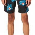 NEW Quiksilver HIGHLINE HIGHLITE ARCH Mens 34 BLACK BLUE 19" Boardshorts shorts
