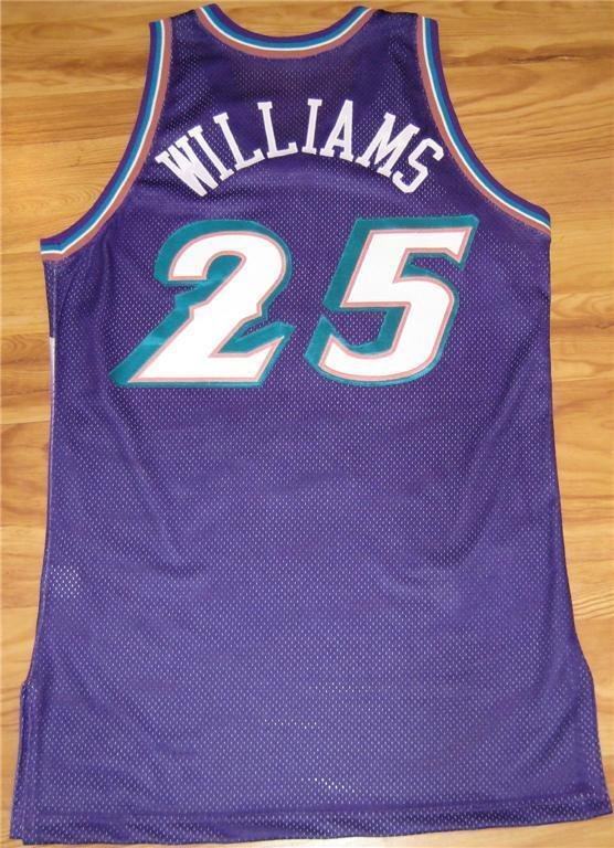 MO WILLIAMS UTAH JAZZ GAME USED WORN ROOKIE JERSEY PURPLE 2003-04 AUTHENTIC CAVS
