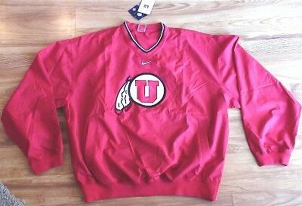 NEW NIKE UTAH UTES WINDBREAKER PULLOVER M NWT JACKET MEDIUM MED