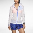 Nike Impossibly Light Running Jacket Women's XS WHITE BLUE 618991 100 3M NEW NWT
