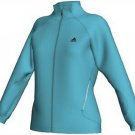 WOMENS ADIDAS BASKETBALL 3 STRIPE 3S WIND JACKET TRACK TOP RUNNING LARGE L AQUA