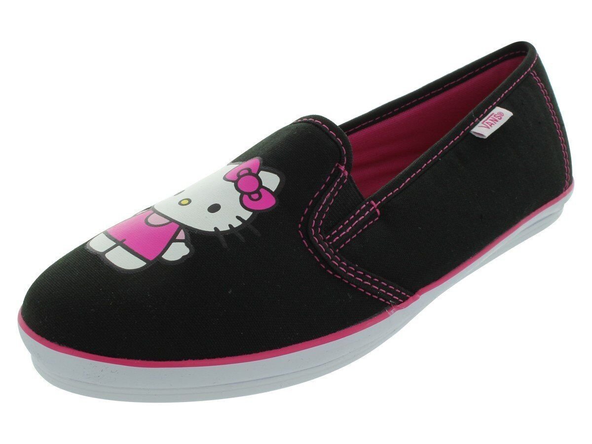 NiB VANS KALANI HELLO KITTY SHOES WOMENS 5 BLACK MAGENTA 21.5 CM SK8 SLIP ON new