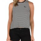Vans OFF THE WALL Womens L COSTA TANK Top STRIPED BLACK WHITE STRIPE STRIPES