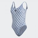 Adidas Originals Bodysuit, Chalk Blue, Black, Large L GP3086 NEW NWT $50.00