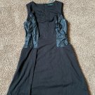 LAUREN Ralph Lauren Women's BLACK SLEEVELESS DRESS SKIRT 12P 160$ FAUX LEATHER