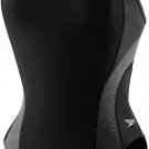 Speedo Women's Swimsuit One Piece Prolt Flyback Solid Adult Team Colors BLACK 28