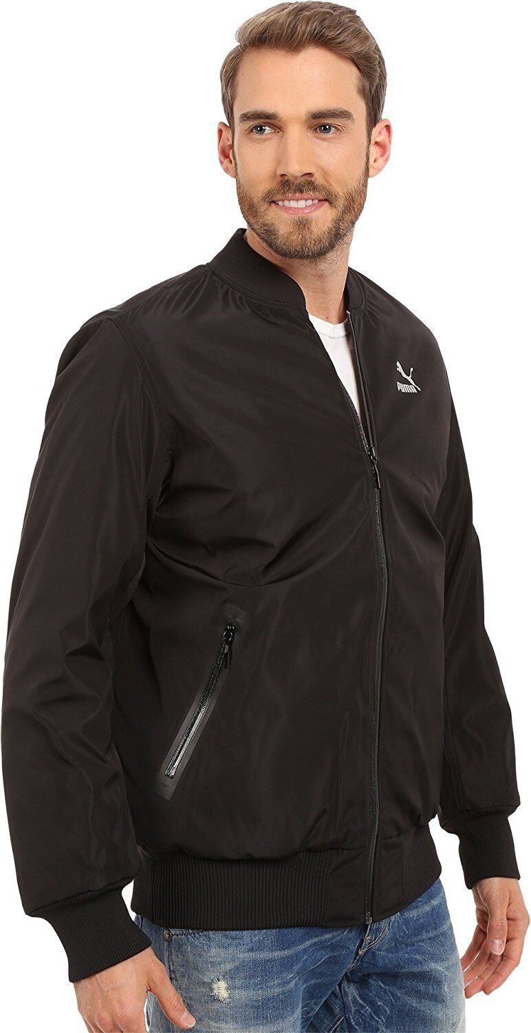 NWT Puma Evo MA Mens XL Bomber Jacket Black 569215 01 TL27486 MSRP$145 NEW