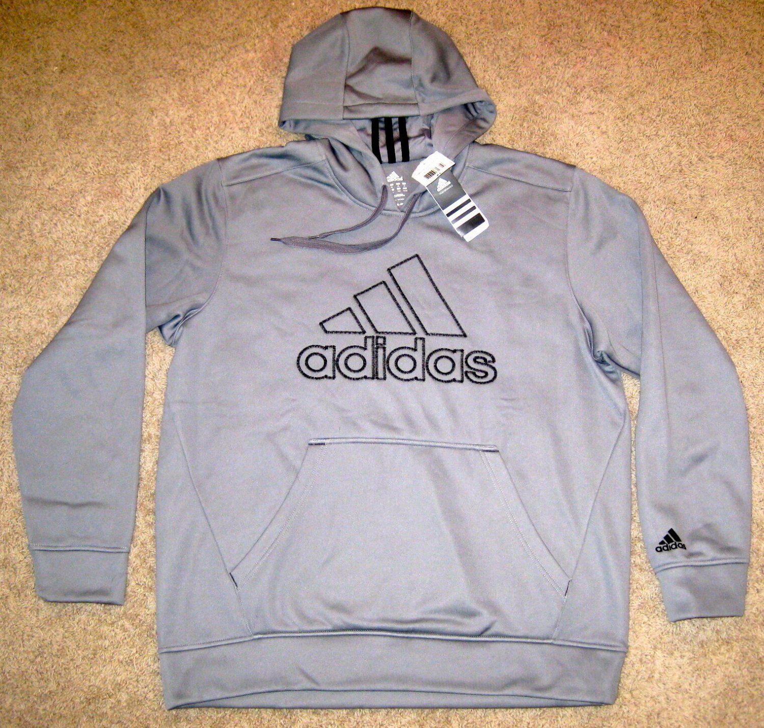 Adidas EMB TECH FLEECE RUNNING JACKET XL BLACK GREY GRAY Z55776 NEW NWT