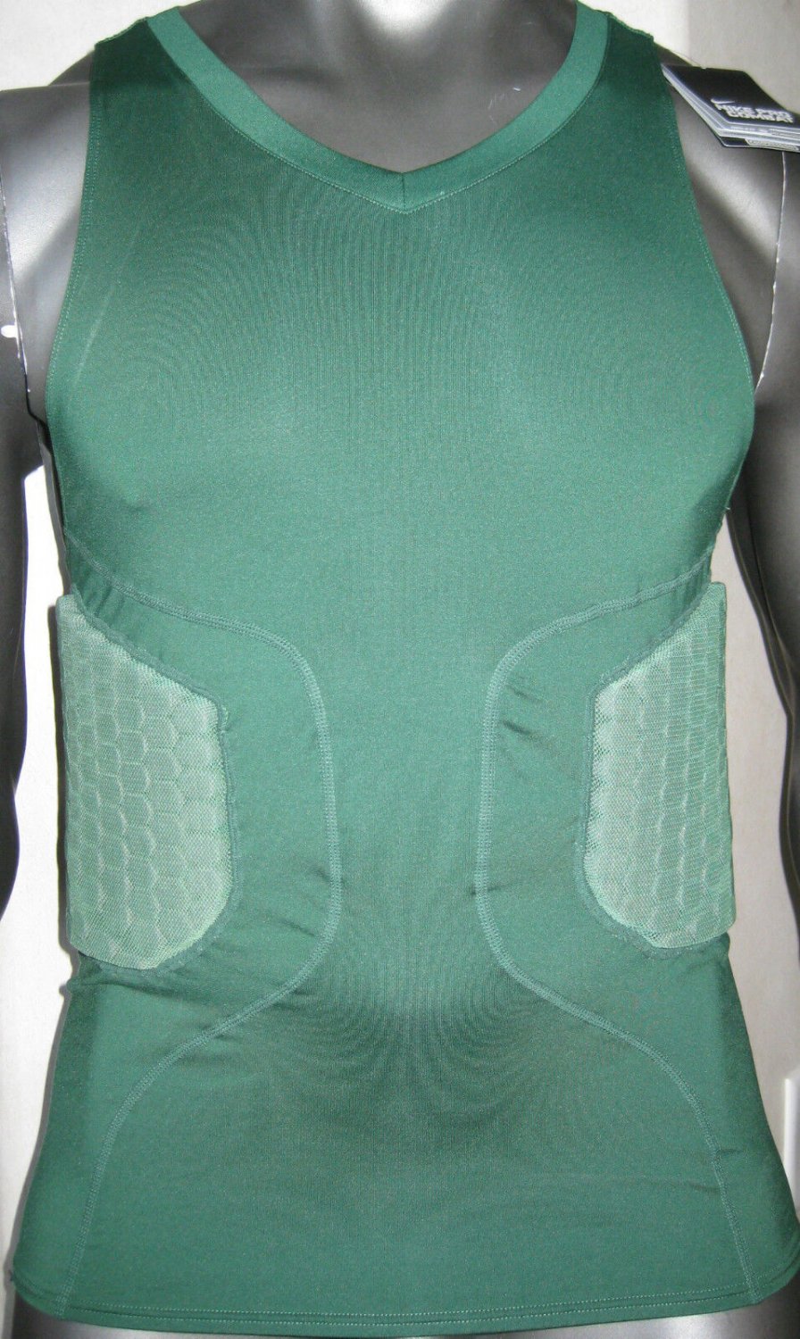 NIKE PRO COMBAT TOP COMPRESSION FIT TANK XXL 2XL PADDED XXL GREEN SHIRT NEW NWT