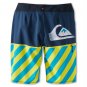 NEW QUIKSILVER YOUNG GUNS SWIM TRUNKS BOARD SHORTS SZ 40 SURF $62 BLUE YELLOW