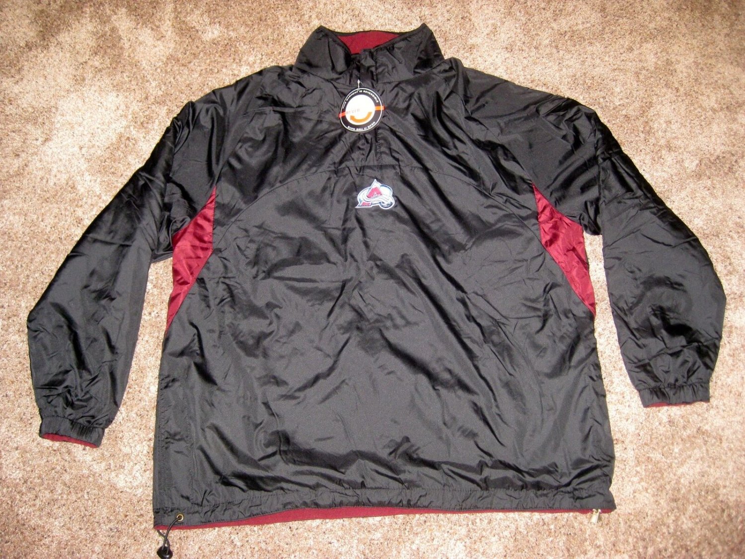 NEW COLORADO AVALANCHE REVERSIBLE JACKET COAT HOCKEY LARGE L LG NHL BLACK NWT