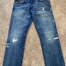 Polo Ralph Lauren Mens CLASSIC FIT STRETCH Jeans PANTS PAINT SPLAT BLUE 38 36 32