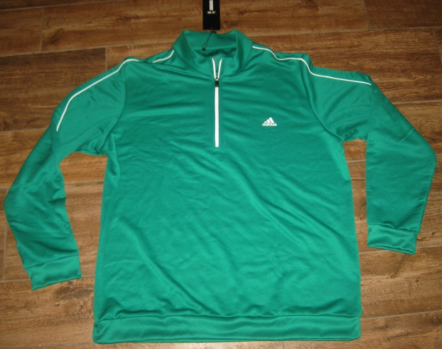 Adidas GOLF JACKET CELTIC GREEN Track TOP JACKET mens L Z88203 NEW 1/2 ZIP 1/4