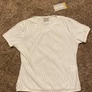 NIKE DRI FIT DRY SPHERE WOMENS GOLF SHIRT S 4 6 NEW W LADIES WHITE NWT SMALL