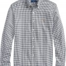Polo Ralph Lauren Men's Long Sleeve Classic FIT Oxford Shirt BLACK CHECKERED L