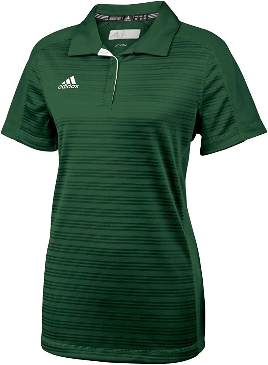 NEW adidas Climalite Select Womens LARGE L Training Polo Green ADISELECT 1892W