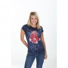 MAJESTIC BOSTON RED SOX Ladies Back-Up Burnout T-Shirt PURE VICTORY LARGE L LG