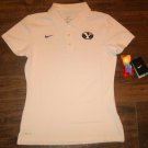 NIKE FIT DRY DRI BYU COUGARS WOMENS POLO SHIRT M MEDIUM MD MED WHITE LADIES GOLF