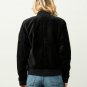 NEW VANS UPTOWN JACKET COAT BLACK VELVET $100 XS BOMBER NWT BUTTON FRONT