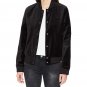 NEW VANS UPTOWN JACKET COAT BLACK VELVET $100 XS BOMBER NWT BUTTON FRONT