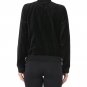 NEW VANS UPTOWN JACKET COAT BLACK VELVET $100 XS BOMBER NWT BUTTON FRONT