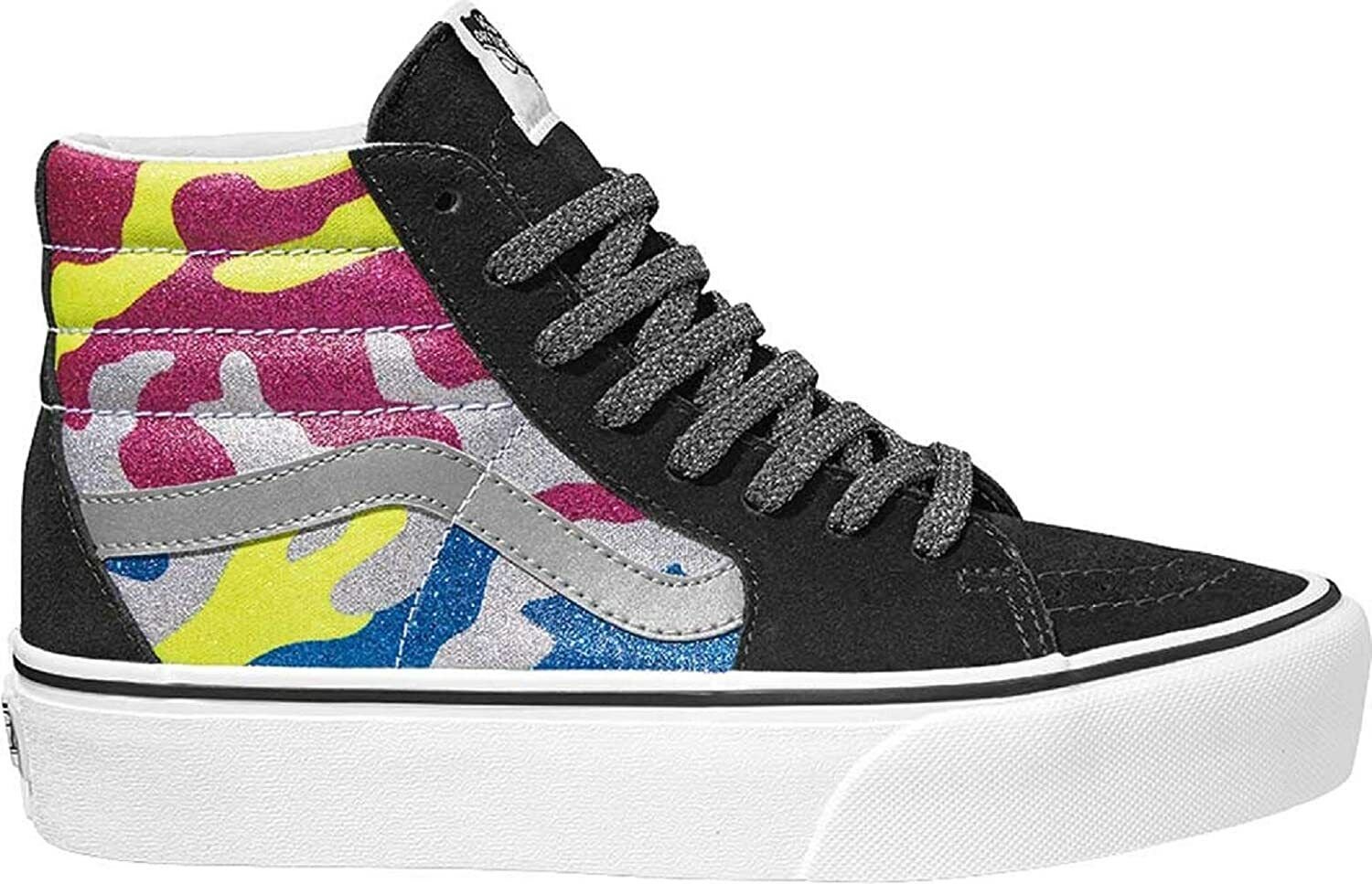 VANS SK8 HI PLATFORM 2 AFTER DARK CAMO SKATE SHOES SIZE MENS 6 WOMENS 7.5