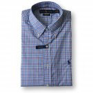 Polo Ralph Lauren Mens 100% Cotton Stretch Oxford Button Down Shirt Blue red