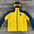 NWT Polo Ralph Lauren Men’s  Big Pony Hooded Down Puffer Jacket YELLOW BLACK NEW