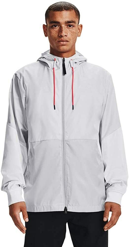 Under Armour Men's UA Legacy Windbreaker Jacket GREY WHITE 1345405014 NWT XXL