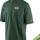 Nike GREEN BAY PACKERS Hot Short Sleeve Coaches Sideline Pullover Jacket S SMALL